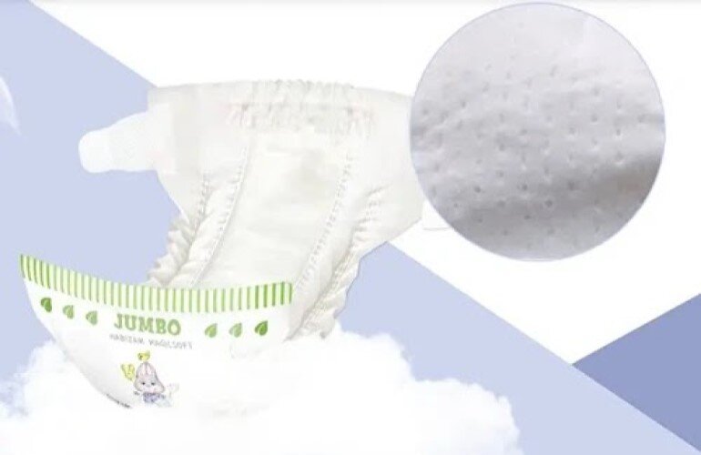 Bỉm Nabizam sử dụng chất liệu sợi bông tự nhiên, an toàn cho bé