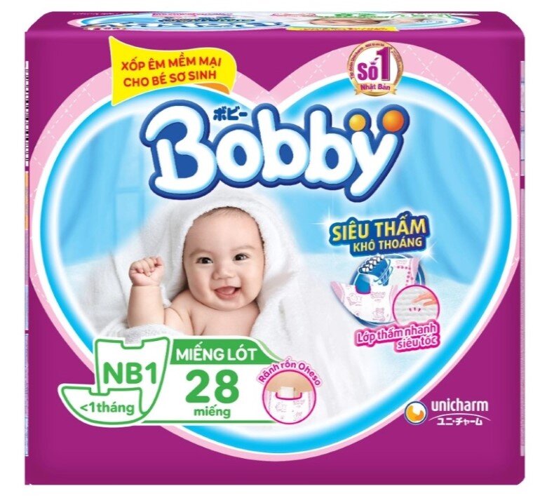 Tã lót trẻ sơ sinh Bobby đảm bảo độ mềm mịn và thoải mái cho bé