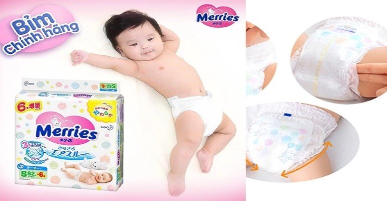 Thương hiệu tã bỉm trẻ em Merries được nhiều mẹ yêu thích bởi độ mềm mại và an toàn cho bé